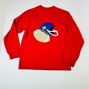 Kelly's Kids Red Long Sleeve Shirt Football sz 5/6